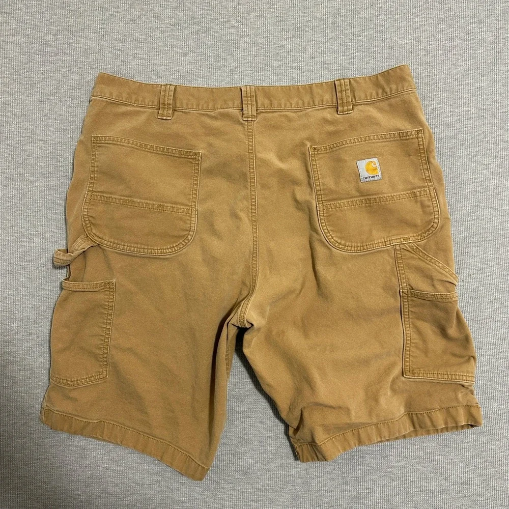 Carhartt Relaxed Fit‎ Rugged Flex Canvas Utility Work Shorts Tan Mens Size 38x10